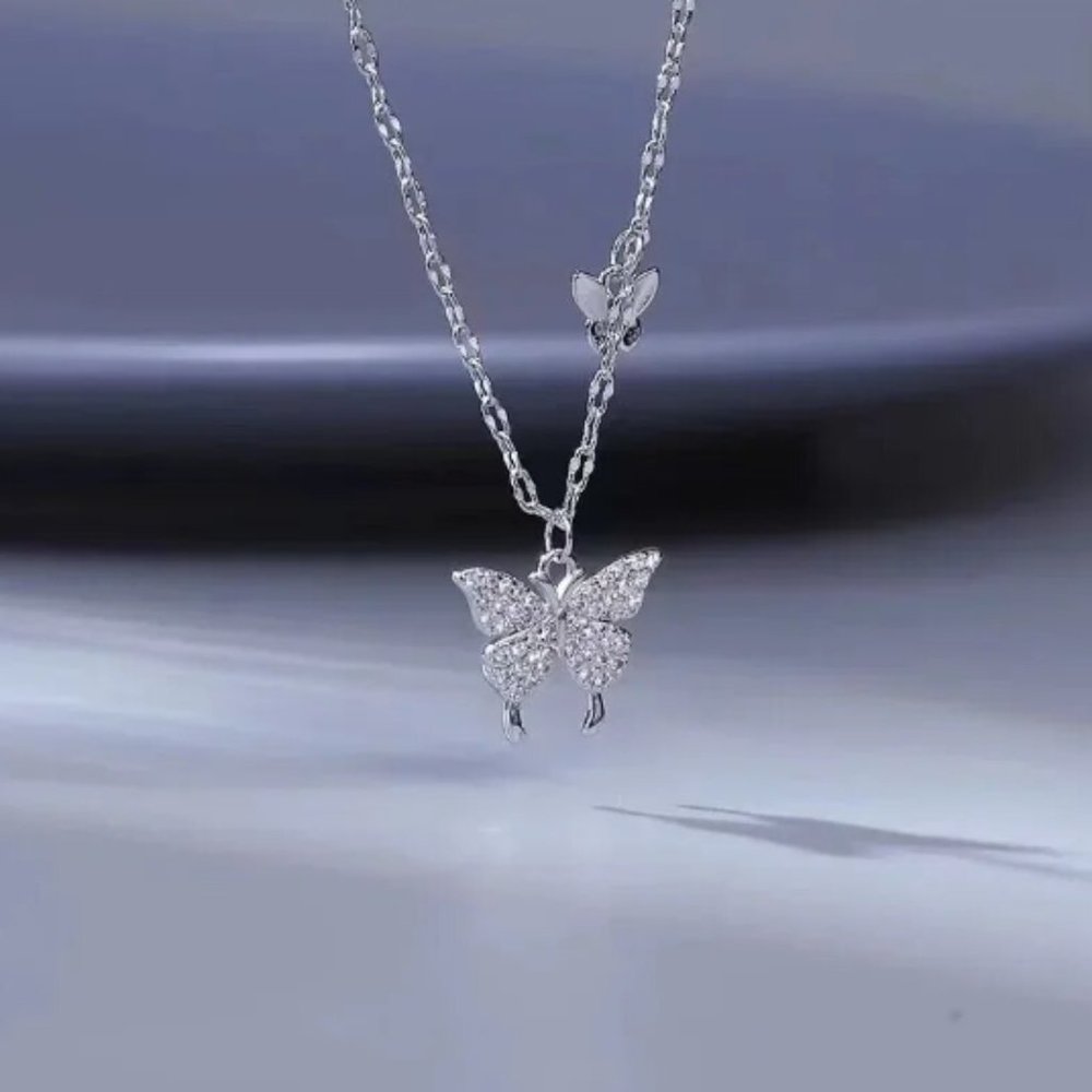 Silver Butterfly Necklace